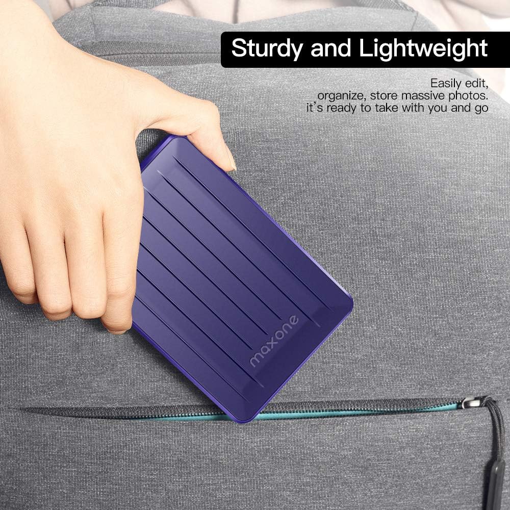 Maxone 320GB External Hard Drive Upgrade 2.5'' Portable HDD USB 3.0 for PC, Laptop, Mac, Xbox one, PS4, Chromebook, Smart TV - Blue