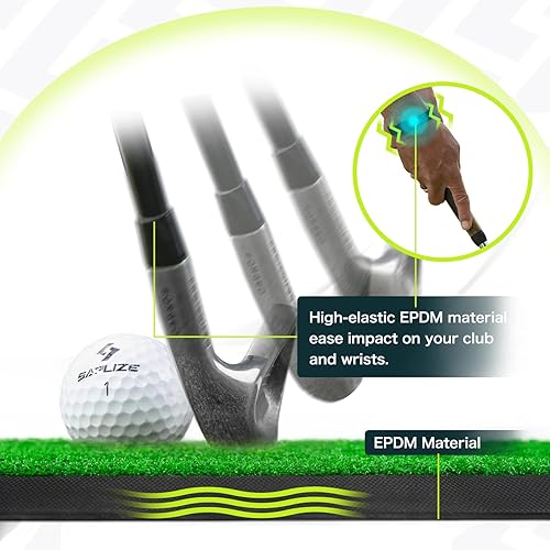 Vista 23 de SAPLIZE Alfombrilla de golf plegable resistente con respaldo de EVA de 0.394 pulgadas para columpio y astillado en interiores y exteriores