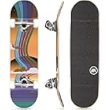 Magneto Complete Skateboard | Maple Wood | ABEC 5 Bearings | Double Kick Concave Deck | Kids Skateboard Cruiser Skateboard | Skateboards for Beginners, Teens & Adults (Free Stickers Included)