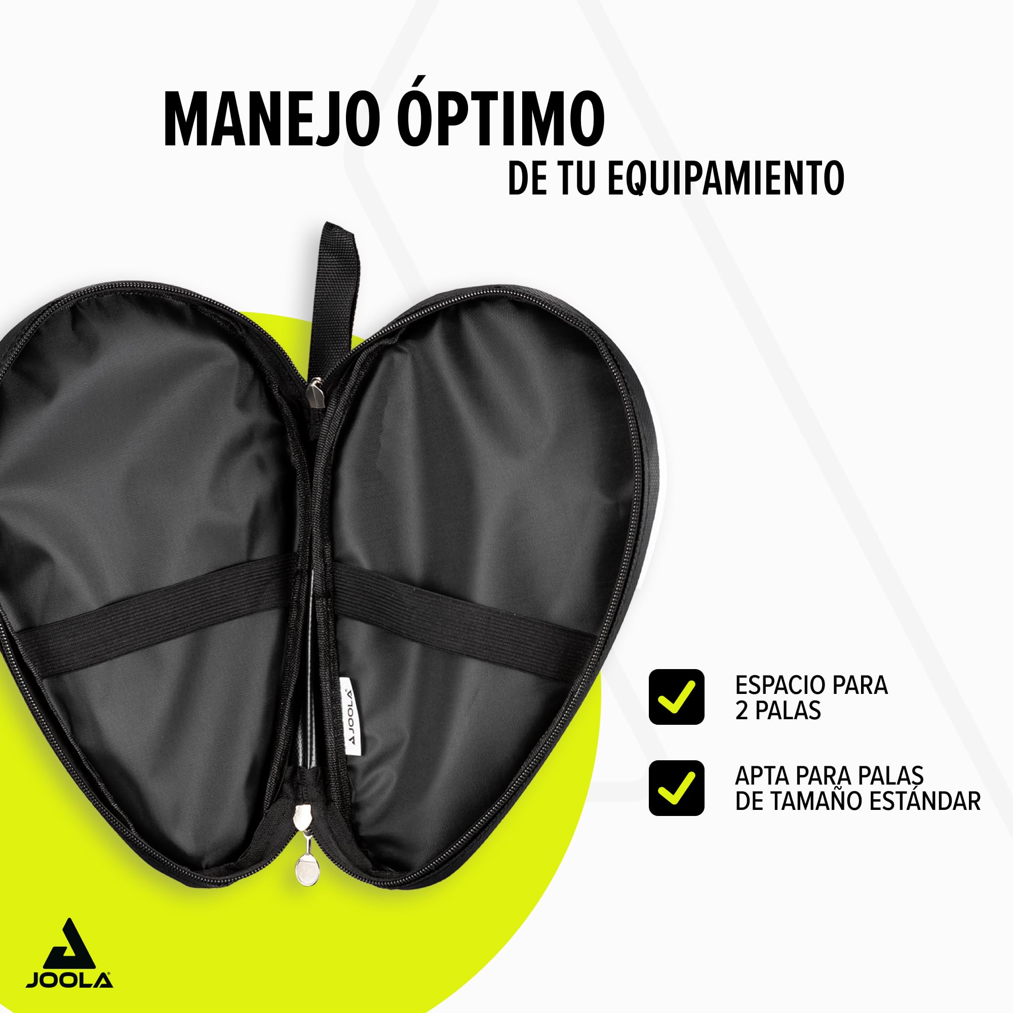 JOOLA Bolsillo Doble Funda 2 Raquetas de Ping Pong Impermeable 28 x 17 x 4 CM Blanco Rojo
