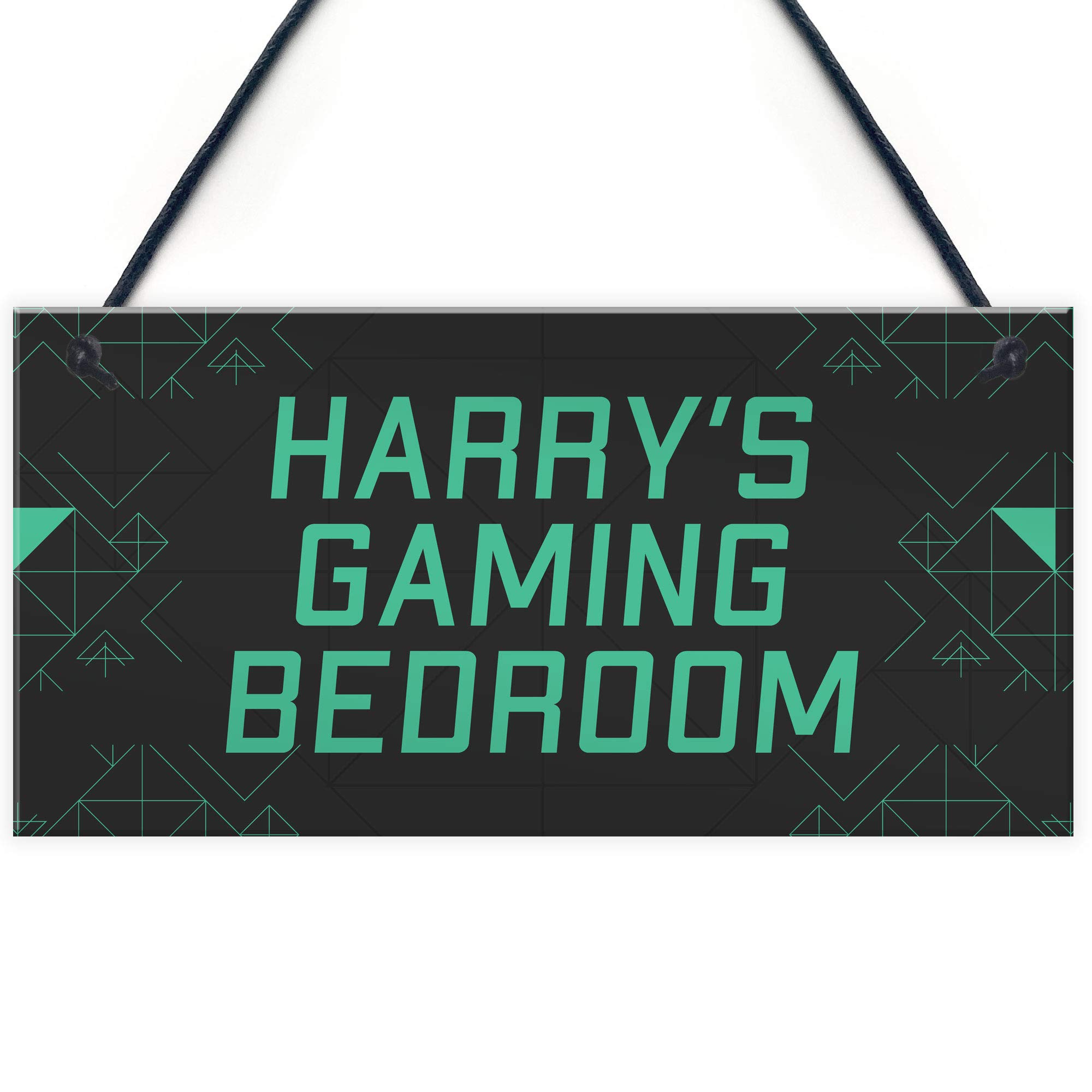 Red Ocean Personalised Boys Gaming Bedroom Sign Christmas Gift For Son Brother Gift For Him