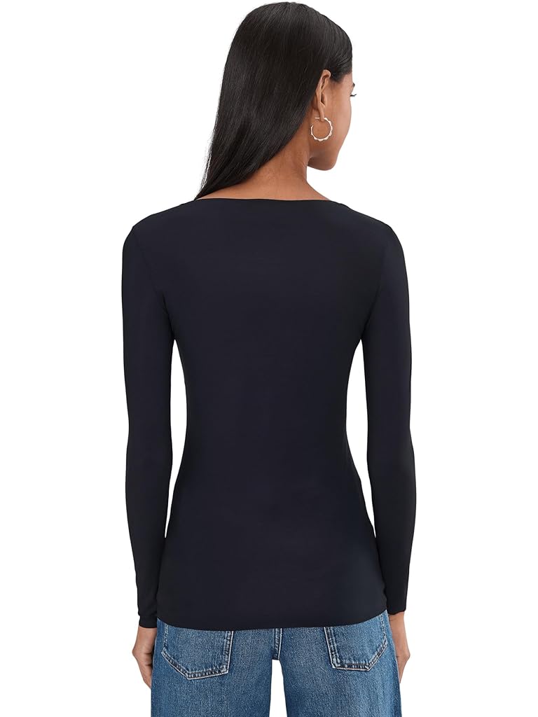 Black Commando Whisper Long Sleeve Crew Neck