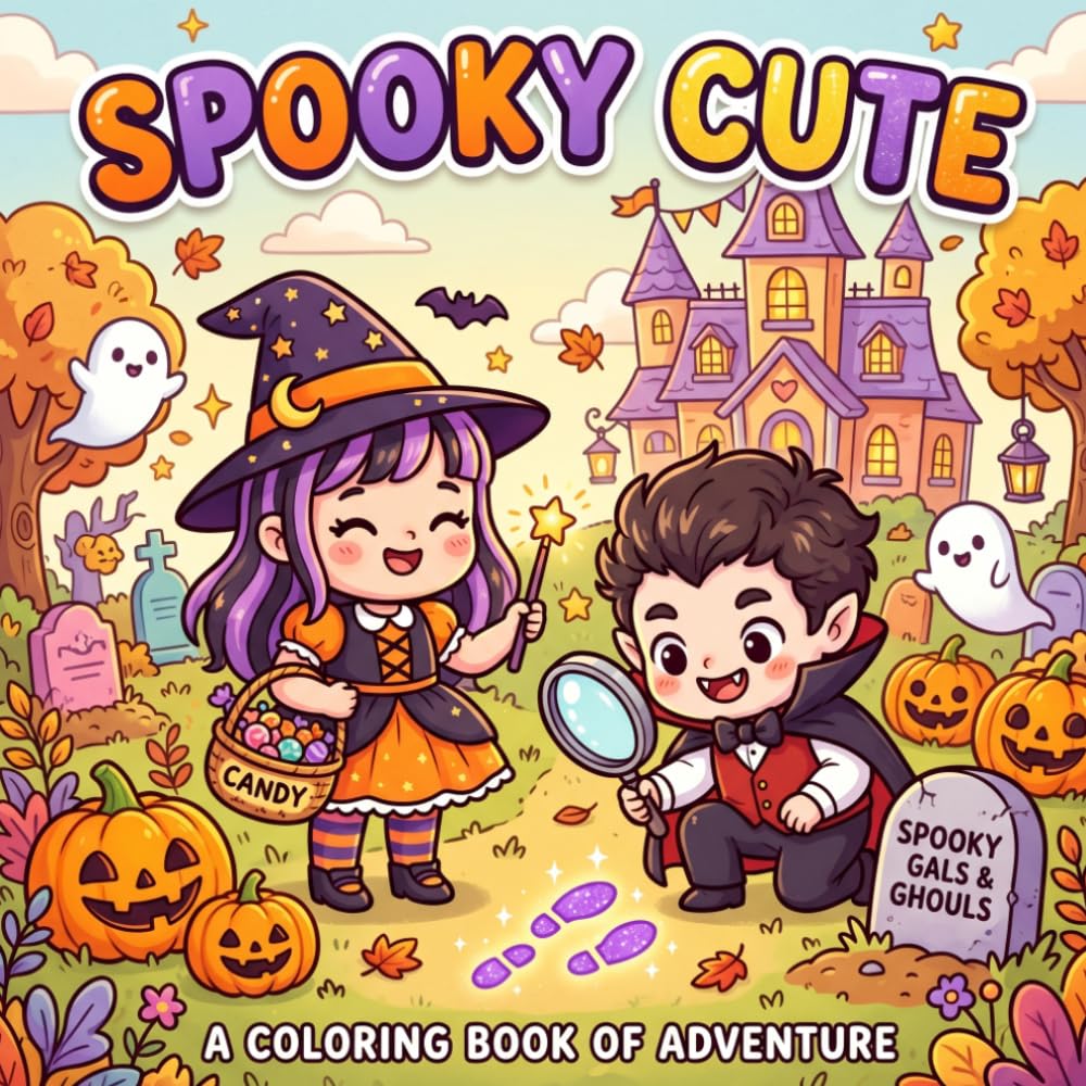 SPOOKY CUTE: 40 Adorable Storytelling Scenes of Chubby Monsters and Kawaii Halloween Vibes for Kids and Adults