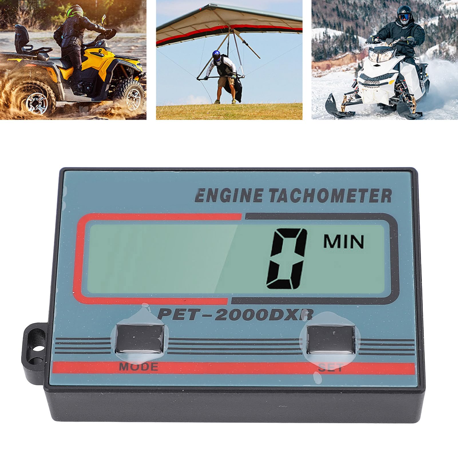 Contagiri Digitale a induzione Portatile Display LCD Contagiri Impermeabile IP65 per Motori a 2 e 4 Tempi, Motosega, Motocicletta e Carrello da - modalità induttive veloci e