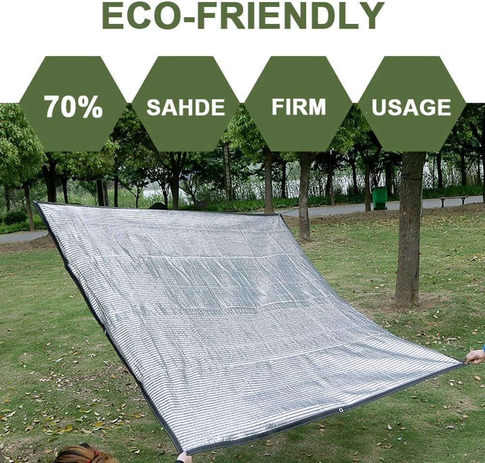 Reinforced Mesh Sun Shade Cloth, PE Fabric Sun Shade Cover With Eyelets, Greenhouse Silver Mesh Tarp, Shade Net for Patios Pergola Roof Canopy Cover (Size : 2x3m(6x10ft))