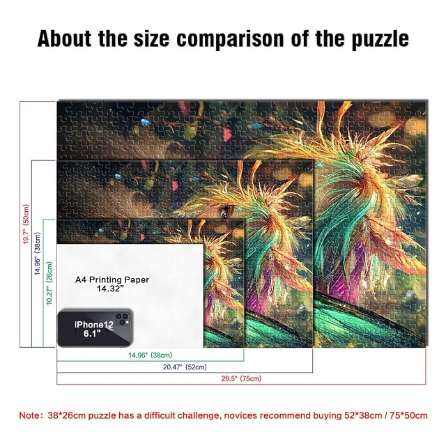 Foto 5 de 6 de Puzzles de 1000 Piezas para Adolescentes Hada con alas Verdes Entrena tu Cerebro y Tus Manos Regalos…