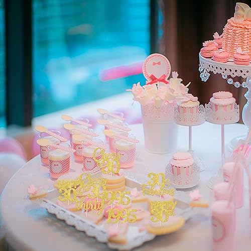 Miniatura 382 de Rsstarxi Paquete de 30 adornos para cupcakes de 15 cumpleaños con purpurina Mis Membrillo 15 desde 2010 Feliz 15º Cupcake Toppers Quince Cheers to