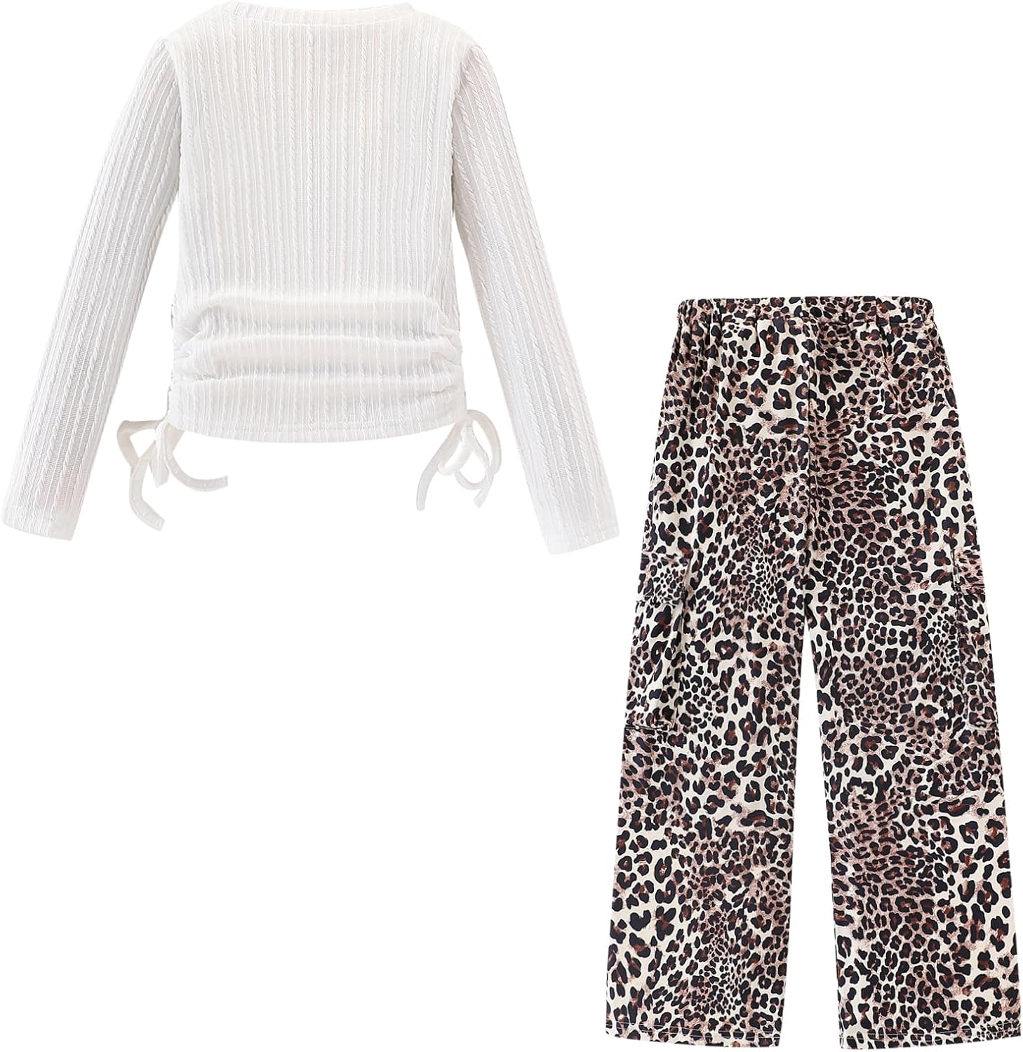 Tween Girls Clothes 2 Piece Long Sleeve Top + Cargo Pants, Teen Girls Fall Clothing Set, Sizes 7-15 Years - Image 7