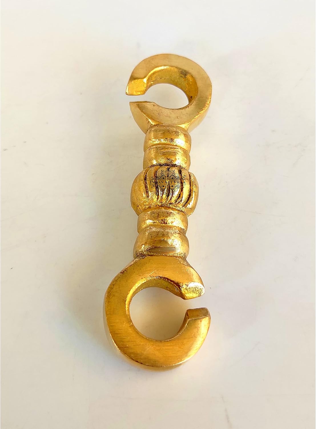 Indian Art Villa Pure Brass Swing Jhula Chain Hook with Knot Design, Swing or Jhula Accessories for décor of Home, Hotels & Restaurants, 11 Inches Length Set of 4