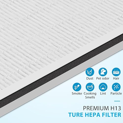 Miniatura 4 de Paquete de 4 filtros HEPA 3 en 1 compatibles con purificador de aire PureZone Pure Enrichment, filtro de repuesto HEPA H13 de 3 etapas, número de