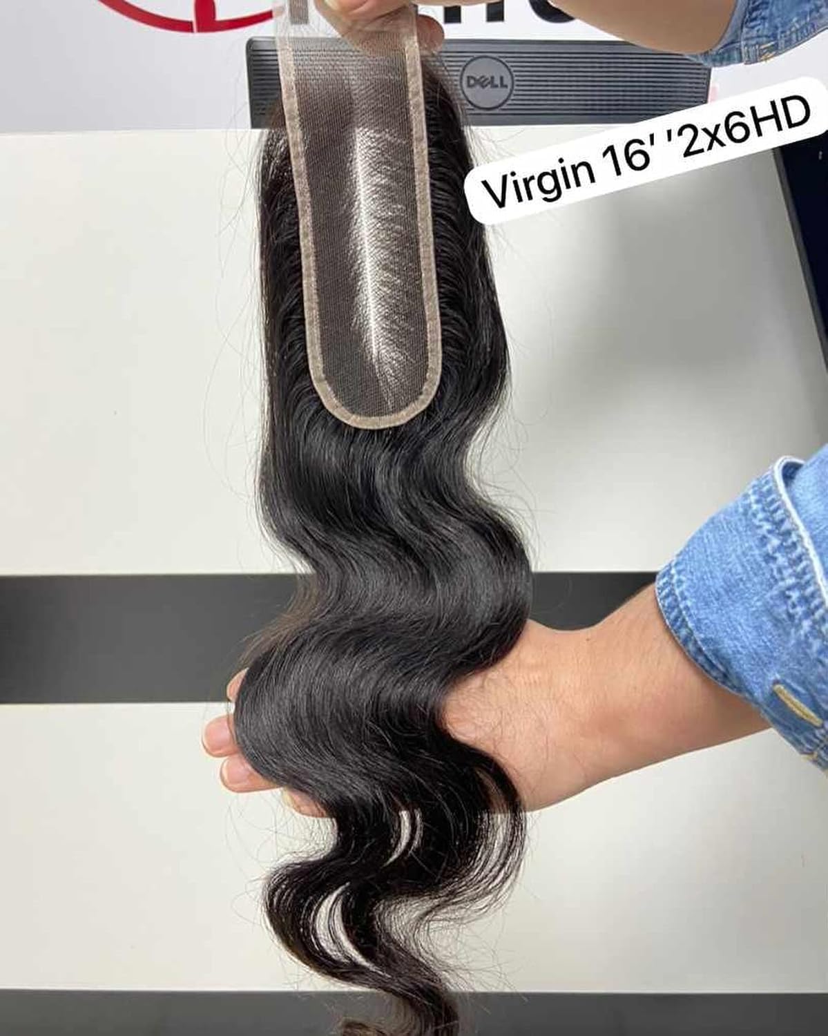 2x6 HD Lace Closure Body Wave Human Hair Pre Plucked and Bleached, Skinlike Real HD Swiss Lace Invisible 2 by 6 Closure Virgin Human Hair with Clean Hairline, 18 Inch