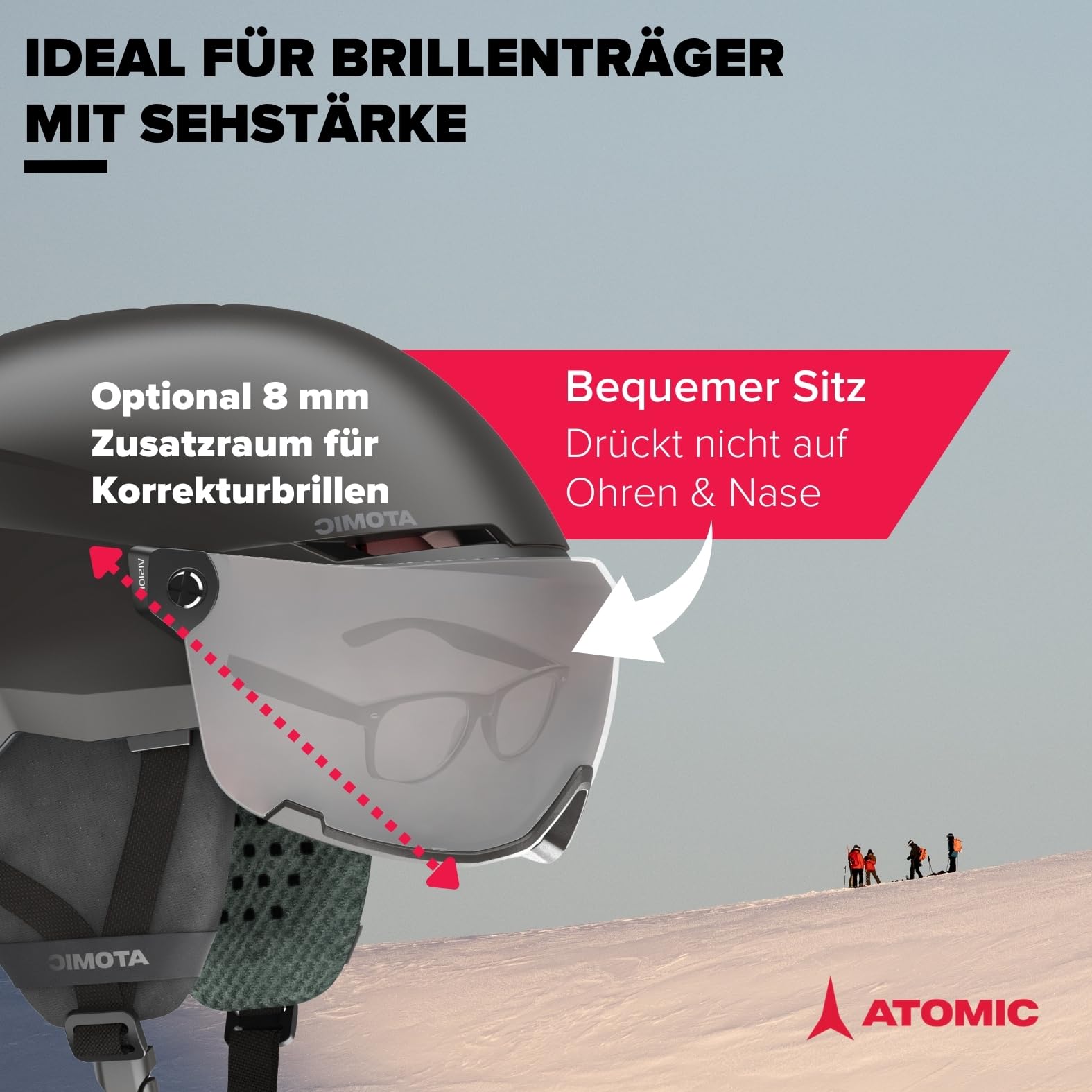 ATOMIC SAVOR VISOR JR Skihelm mit Visier - Für Kinder & Jugendliche - Max. Stoßdämpfung - Active Aircon Belüftung - Brille mit High End-Verspiegelung