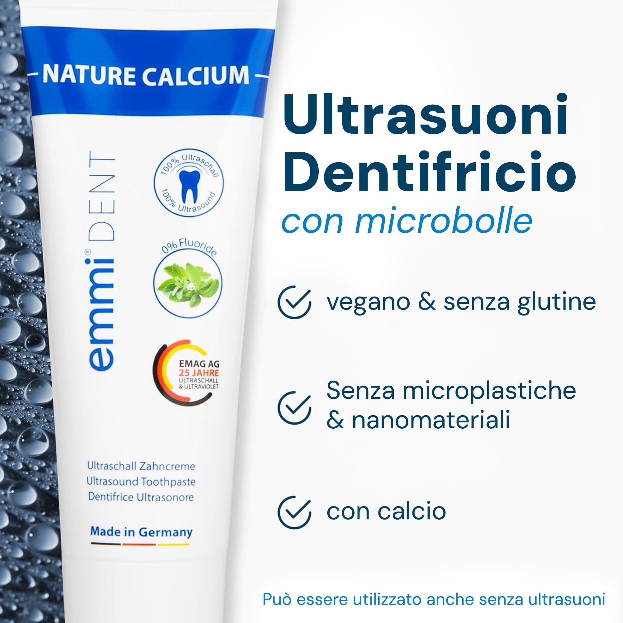 emmi-dent Sonic to go Spazzolino Elettrico sonico - 3 modalità di pulizia per la cura dei denti, adatto per viaggi e ufficio, fino a 25 giorni di durata della batteria - Spazzolino sonico da viaggio