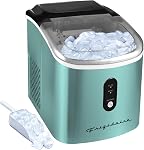 Frigidaire EFIC103 Ice Maker Machine Heavy Duty, 26lb Ice per Day, Black Stainless Steel