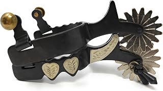 AJ Tack Youth Antique Brown Hearts Spurs