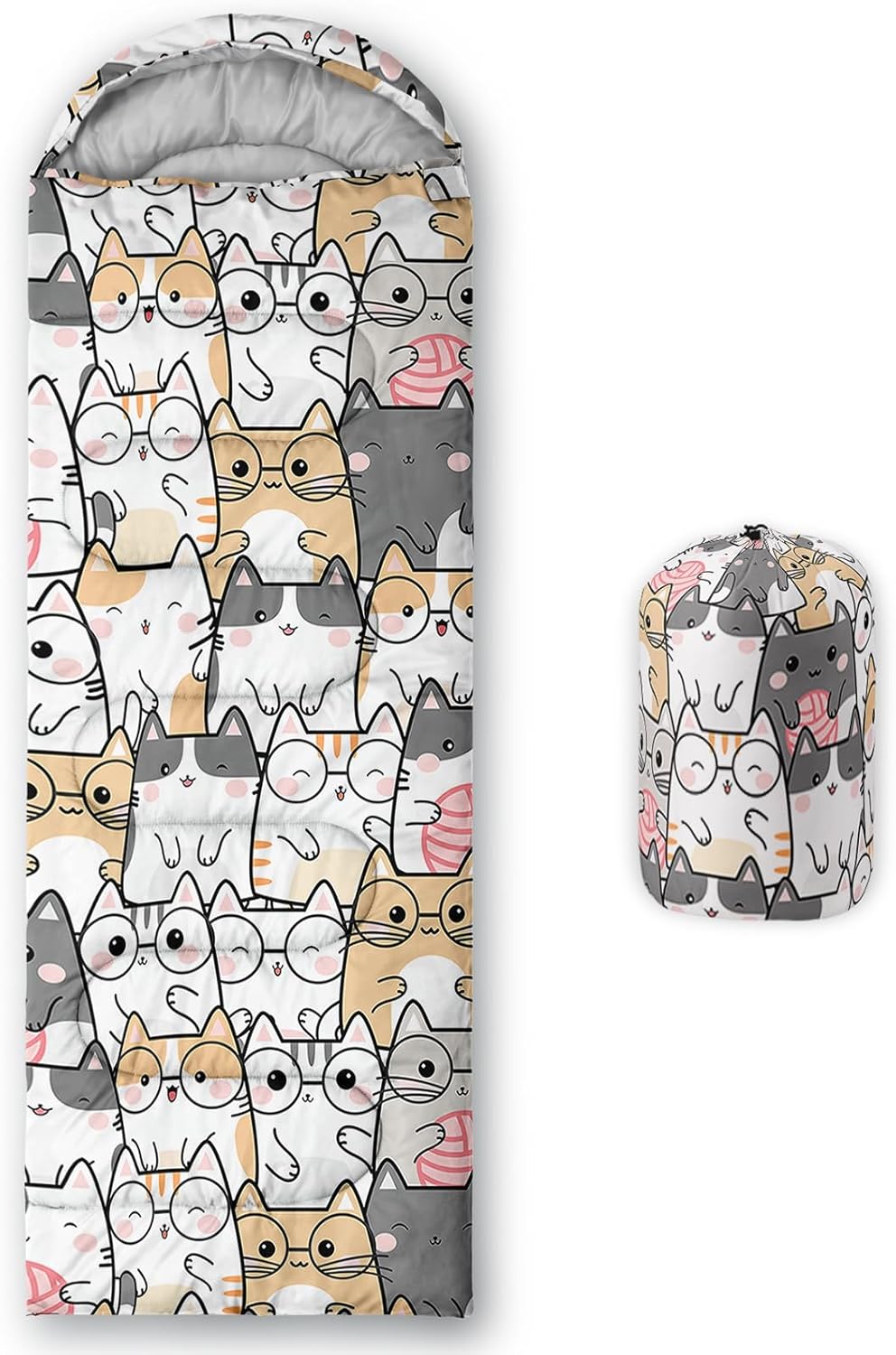 QOOMO Camping Sleeping Bags,3 Season Warm & Cool Weather,Lightweight,Waterproof Sleeping Bags for Adults & Kids,Traveling,and Outdoors,Camping Gear Equipment