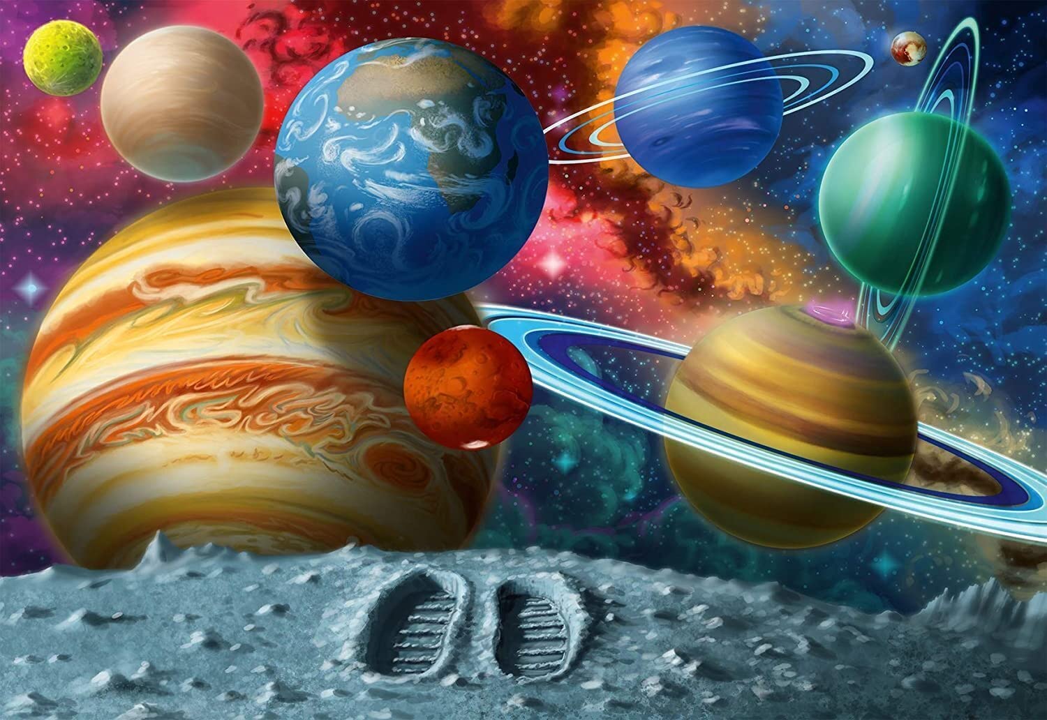 Ravensburger 3078 Stepping Into Space – 24-teiliges Bodenpuzzles für Kinder, jedes Stück ist einzigartig, Teile passen perfekt zusammen.
