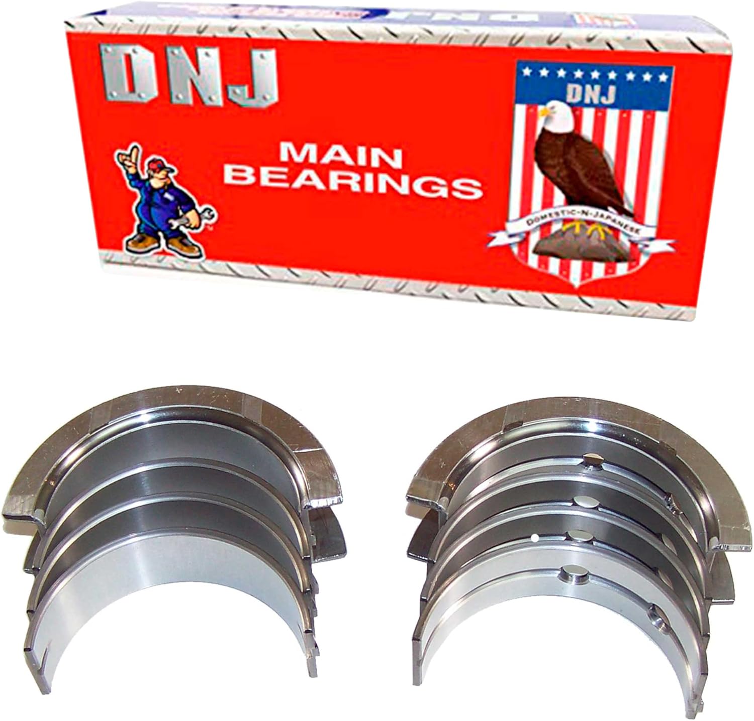 DNJ MB3144 Main Bearings Set Standard for 1995-2009 Buick, Chevrolet, Oldsmobile, Pontiac 88, 98, Bonneville 3.8L V6 12V OHV 3800cc
