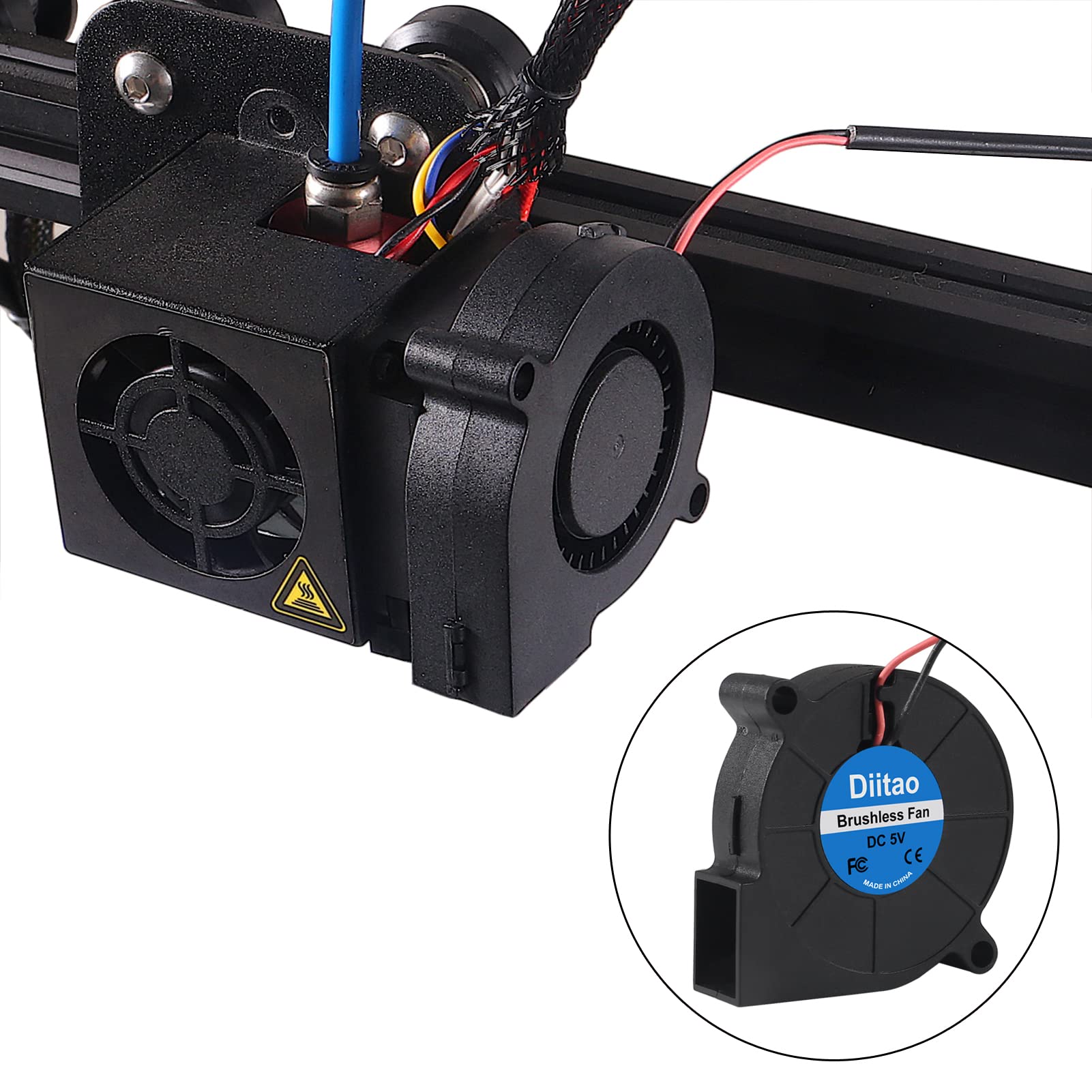 4 PZ 5015 Ventole di Raffreddamento USB Ventilatore Stampante 3D DC 5V Ventole Ventilatore Turbina Turbo Cuscinetto Idraulico Brushless Raffreddamento 50x50x15mm (DC 5V-USB)