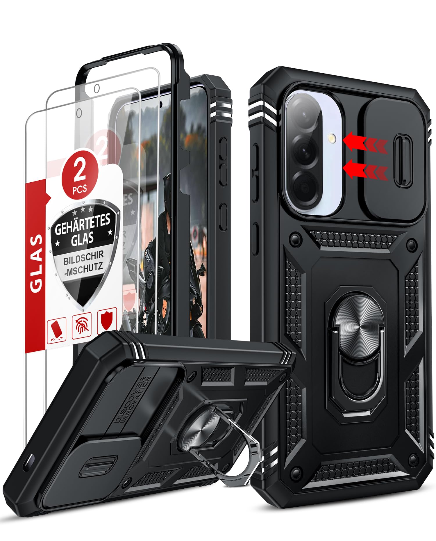 LeYi Panzerhülle Handyhülle für Samsung Galaxy A57 5G Hülle Ständer Case
