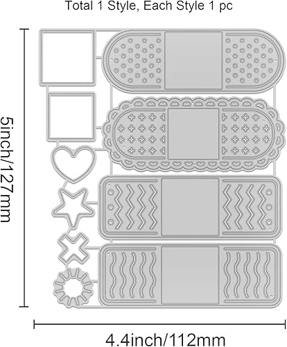 Miniatura 2 de GLOBLELAND 4 plantillas de troqueles de corte de banda para hacer álbumes de recortes, tarjetas de felicitación para hacer álbumes de recortes,