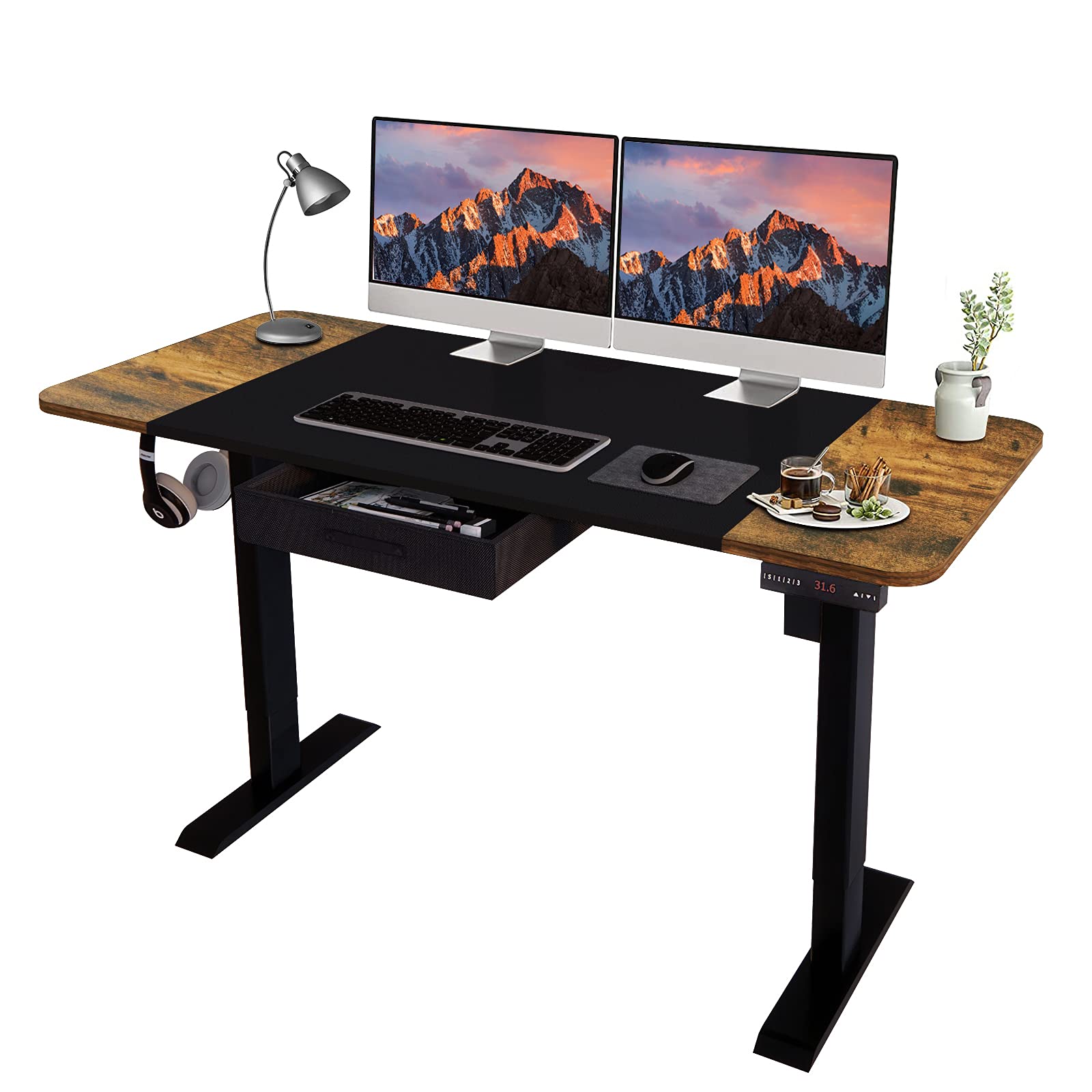 Buy POXURIO Electric Standing Desk, Height Adjustable Lift Computer