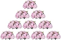 Vista 12 de BLOSMON Bolas de Flores Artificiales Centros de Mesa de Boda 2 Piezas 11.8" Lila Flores Falsas Rosa Hortensia Arreglo de Bolas Centro de Mesa