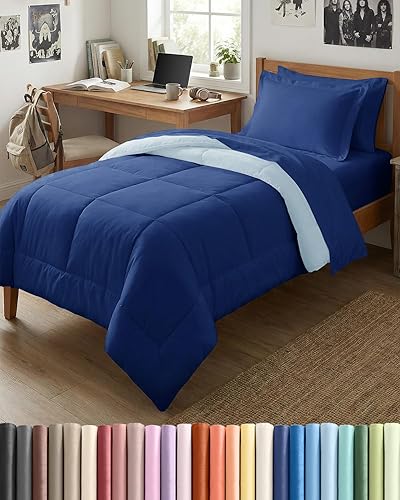 Miniatura 36 de Juego de edredón de tamaño Queen - Juego de cama de 3 piezas para todas las estaciones - 1 edredón suave acolchado con cintas en las esquinas y 2