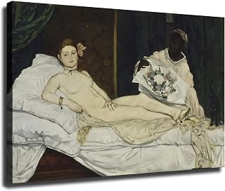 Olympia By Édouard Manet Poster Wall Art for Living Room Bedroom Wall Art Printin Wall Decor Gifts (8x12inch-No Framed)