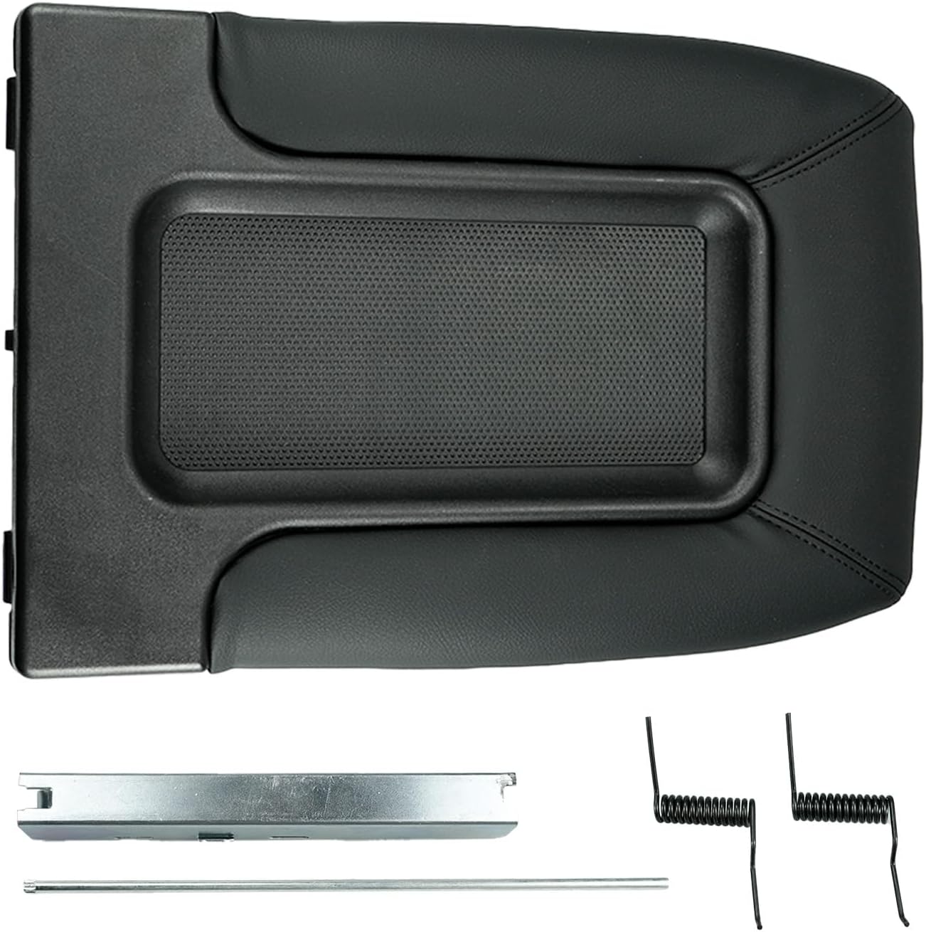 Center Console Armrest Lid Replacement Kit For 1999-2007 Chevy Silverado Avalanche Suburban Tahoe GMC Sierra Yukon Cadillac Escalade, Microfiber Leather Cover OEM 19127364 19127365 19127366 Dark Grey