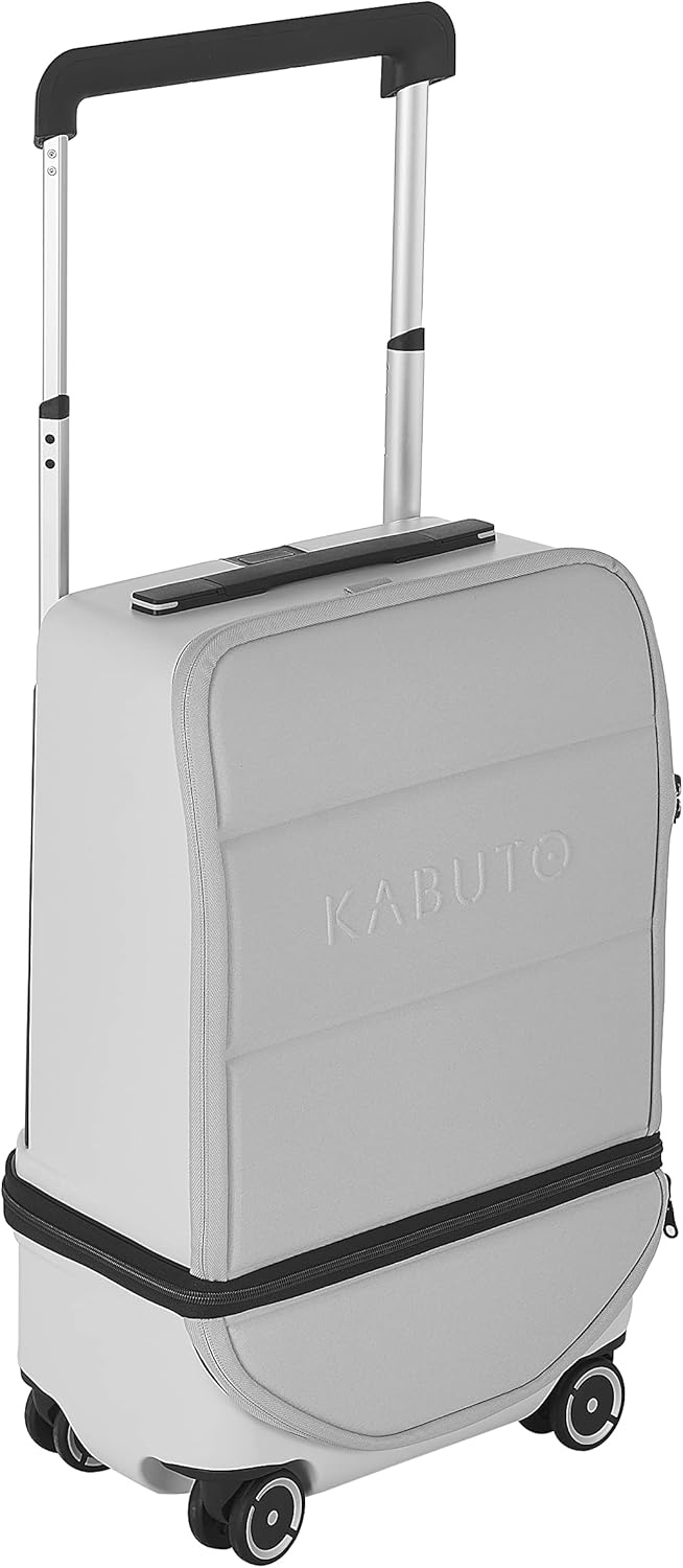Kabuto Gallivanter Expandable Carry-On –Travel & Airplane -Full-life guarantee-4-Silent Wheel Luggage-Biometric Lock, USB Charging, Laptop Pocket - Ultra-Light Convenient Compact Size