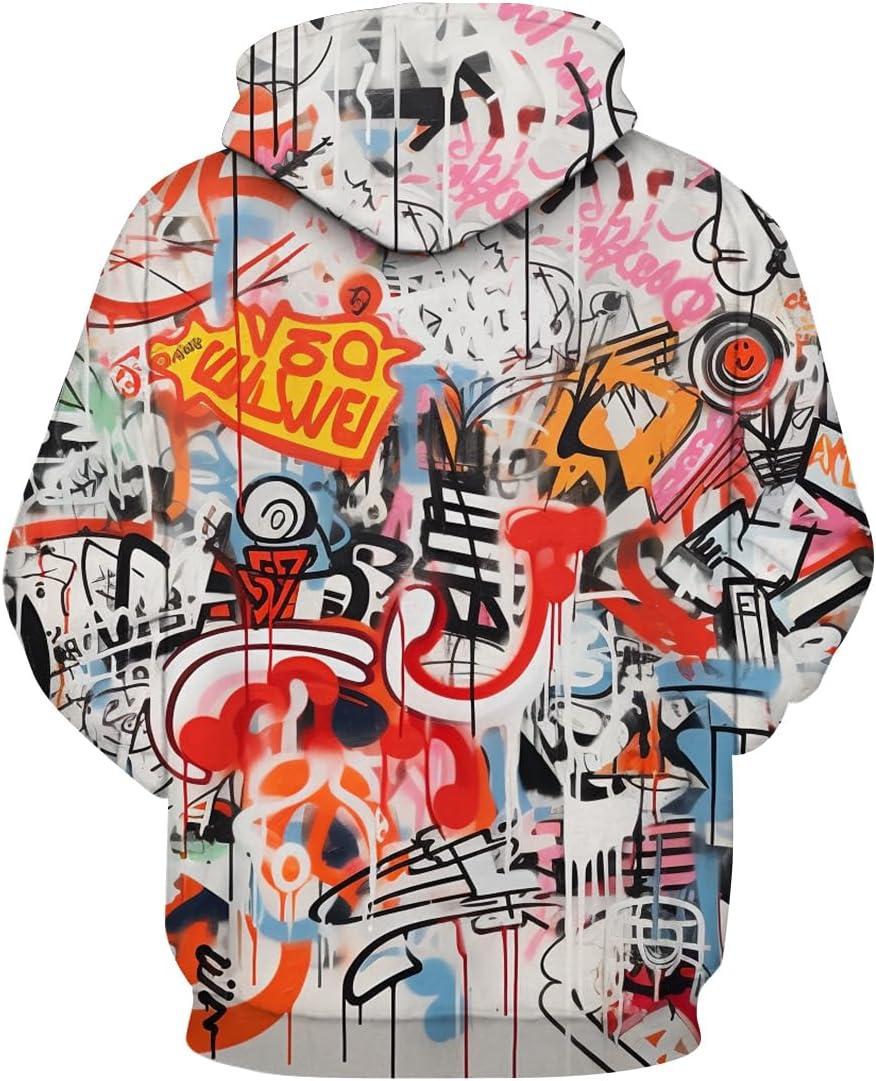 Men's Hipster Hip Hop Long Sleeve Hoodie Hooded Sweatshirt - Image 4