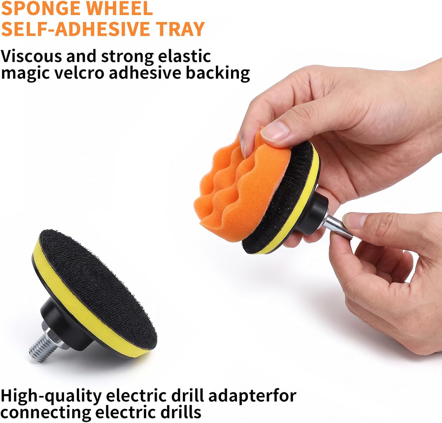 Car Foam Drill polishing pad kit, 3inch polishing Pads, Wool Pads, polishing and Buffing Wheels, for Headlights and car Body Foam Wax and Buffer polishing