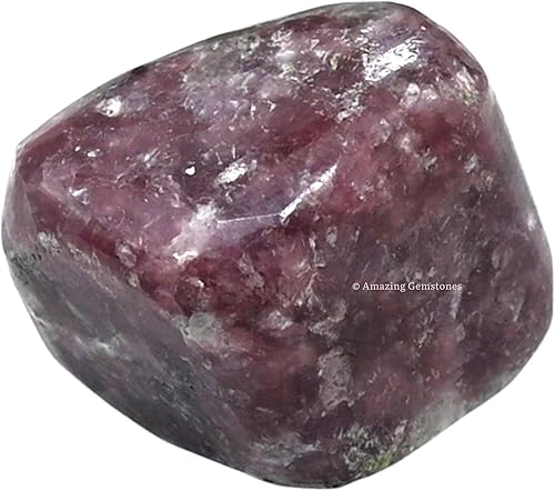 Miniatura 2 de Piedras pulidas de cristal de lepidolita de 1 onza, piedras preciosas naturales para curación, cristales de bricolaje para protección