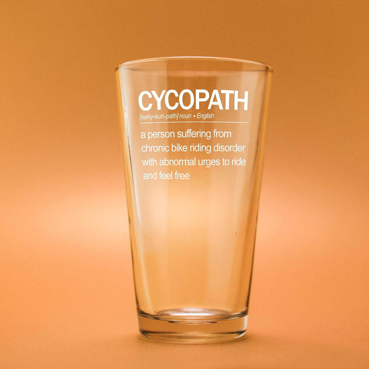 Panvola Cycopath Gifts For Mountain Bike Dad Beer Glass 16oz
