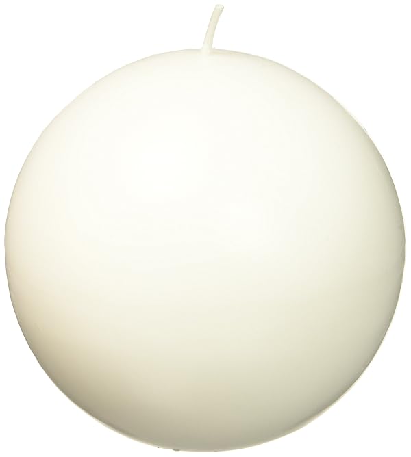 4 Inch White Ball Candles by Zest Candle - Used condition - US$10.46
