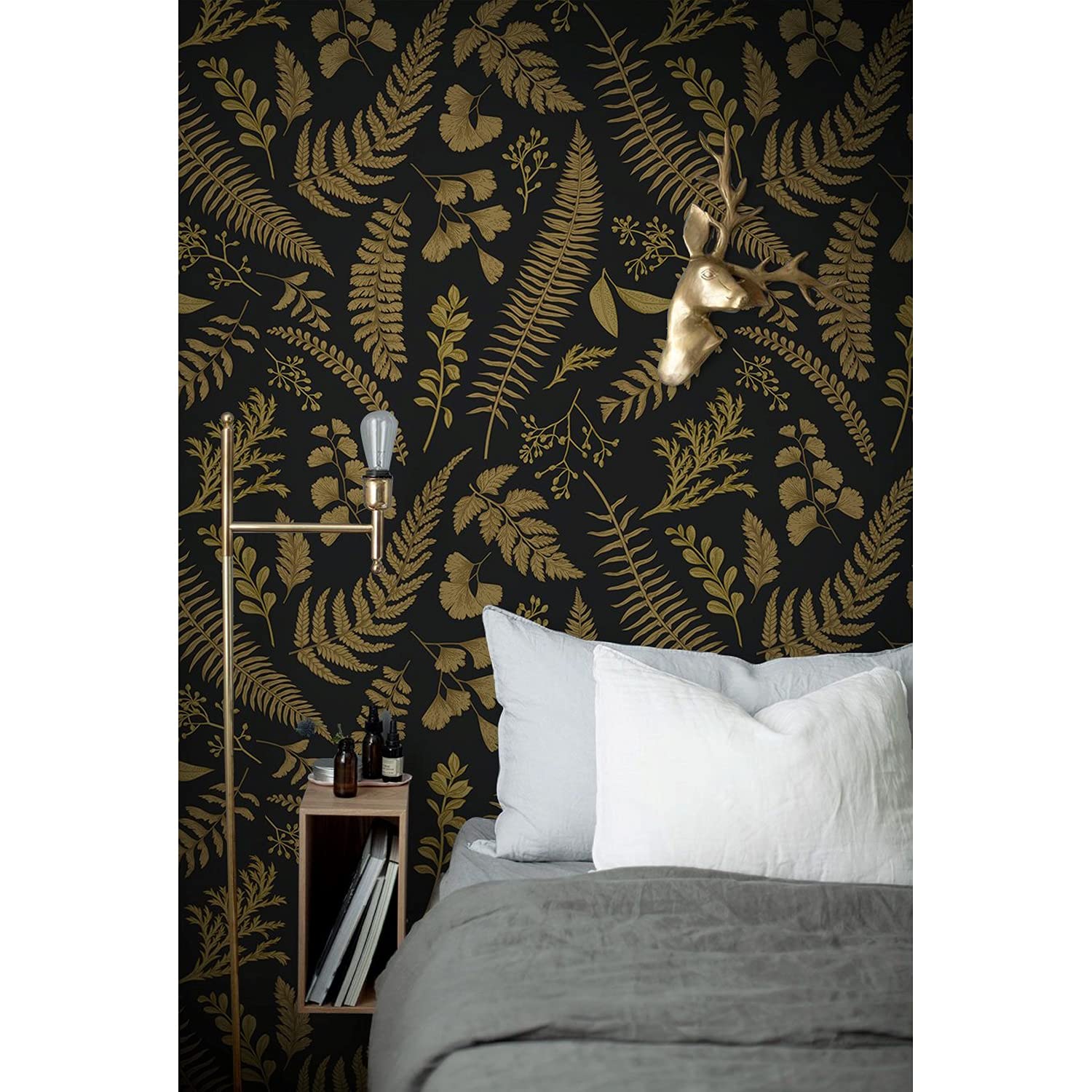 Papier peint chambre adulte tendance fougères vertes Coloray latex Muralo 250x250