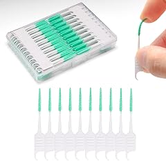 200PCS Dental Floss Picks Dual-Use Interdental Brushes Soft Silicone Brush Head Toothpicks Tooth Picks Flossers for Teeth Braces