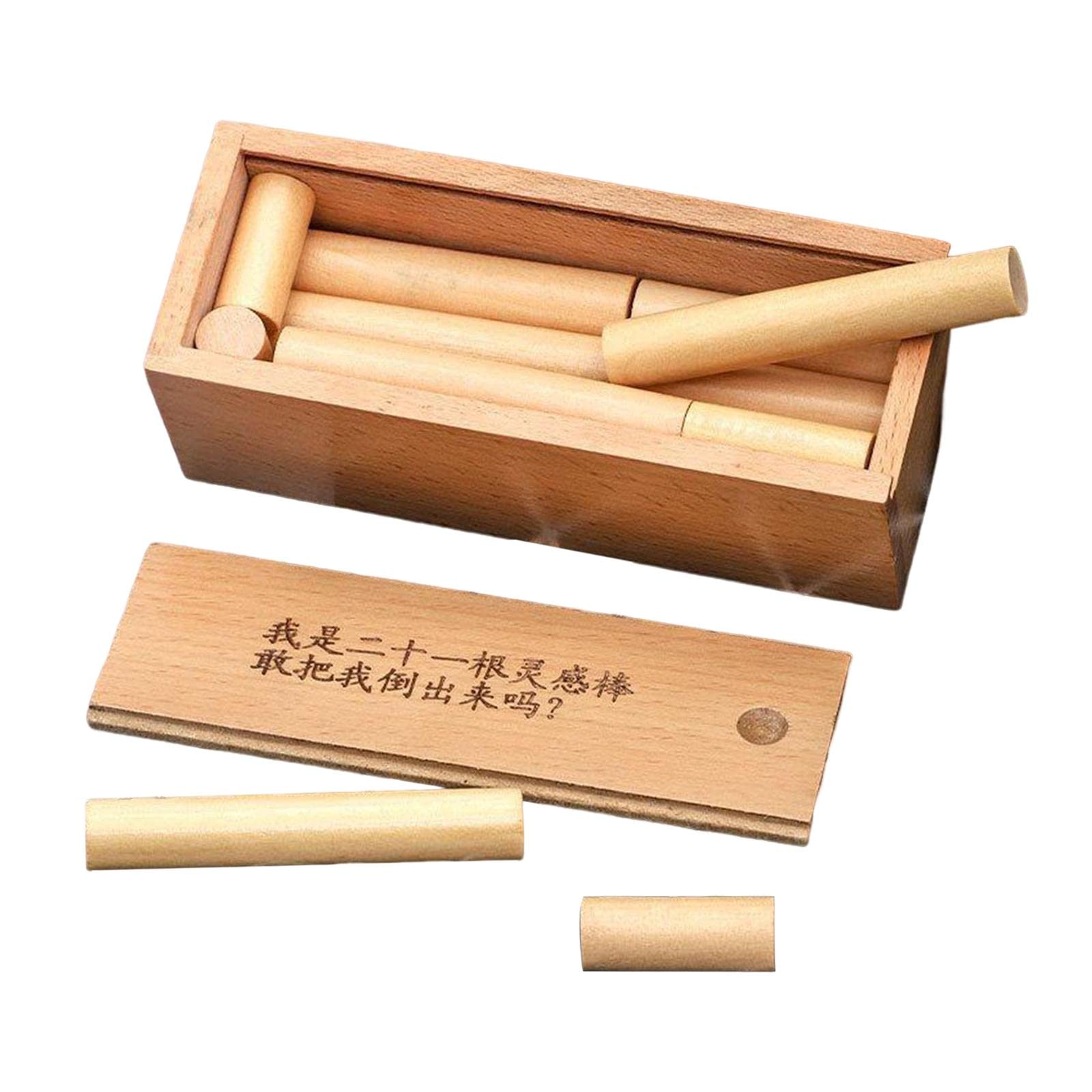 Enakshi (LABEL) Creations Wooden Cylinder Puzzle Toy Brain Teaser Assembly & Disentanglement PuzzlesToys & Hobbies|Puzzles|Contemporary Puzzles|Brain Teasers & Cube/Twist