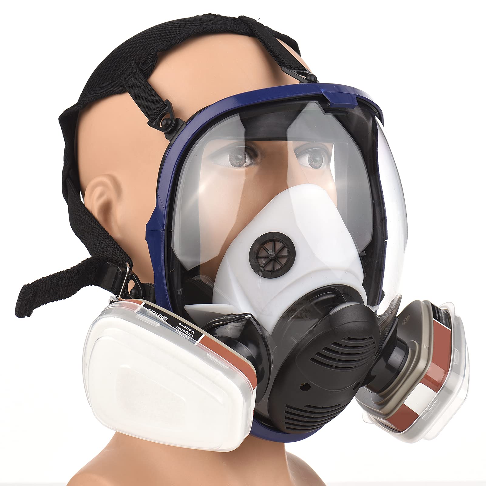 Wielokrotnego użytku 16 w 1 pełnotwarzowy respirator organiczny gazowy z szerokim polem widzenia do malowania maszyny, polerowania, spawania, ochrona pracy