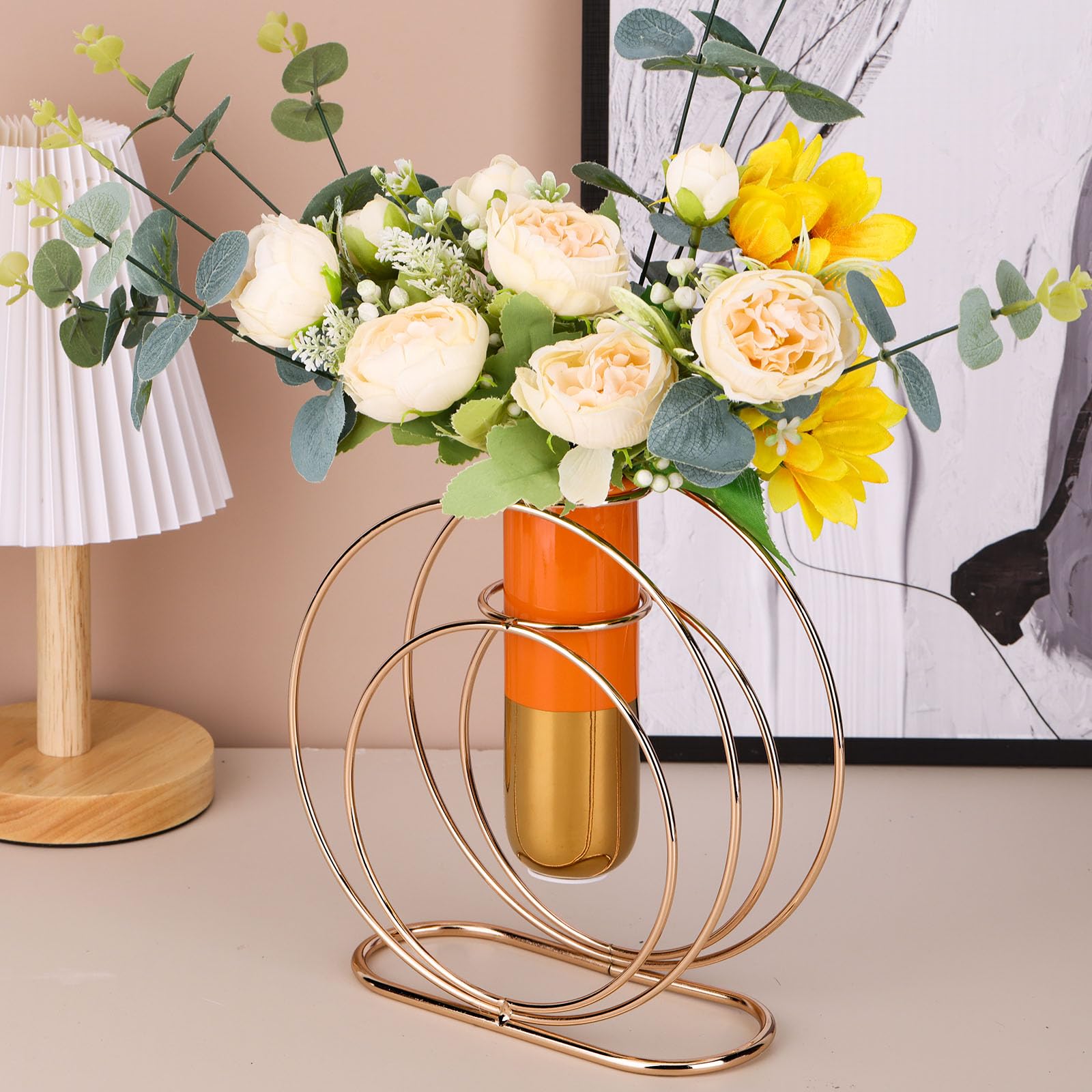 輸入品 花瓶 フラワーベース 2個セット 造花付き モダン 北欧 輸入品 花瓶 フラワーベース 2個セット 造花付き モダン 北欧