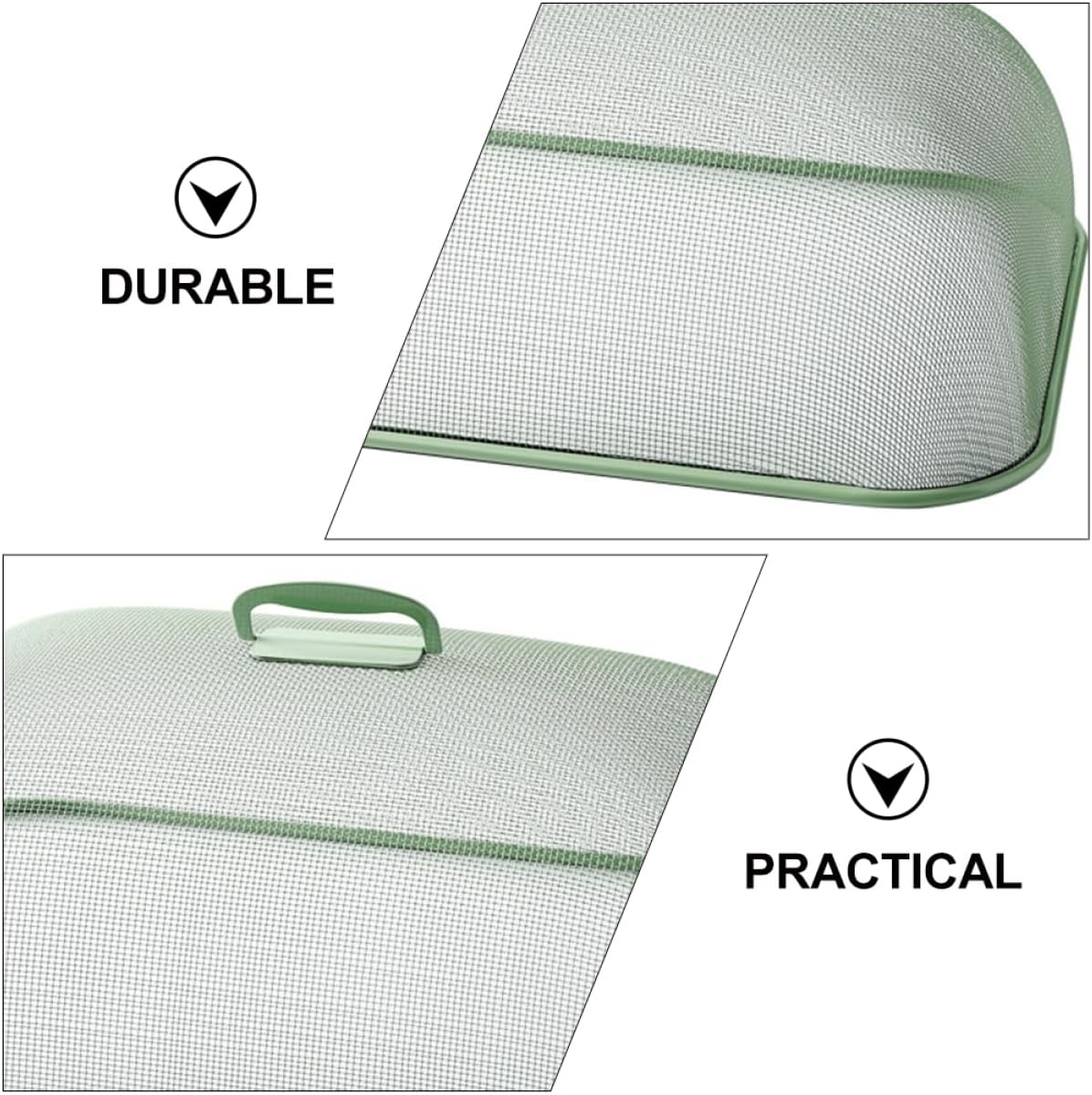 Green Iron Art Food Cover Tent Protector Practical Mesh Umbrella Screen for Leftovers for Bbqs Picnics and Camping