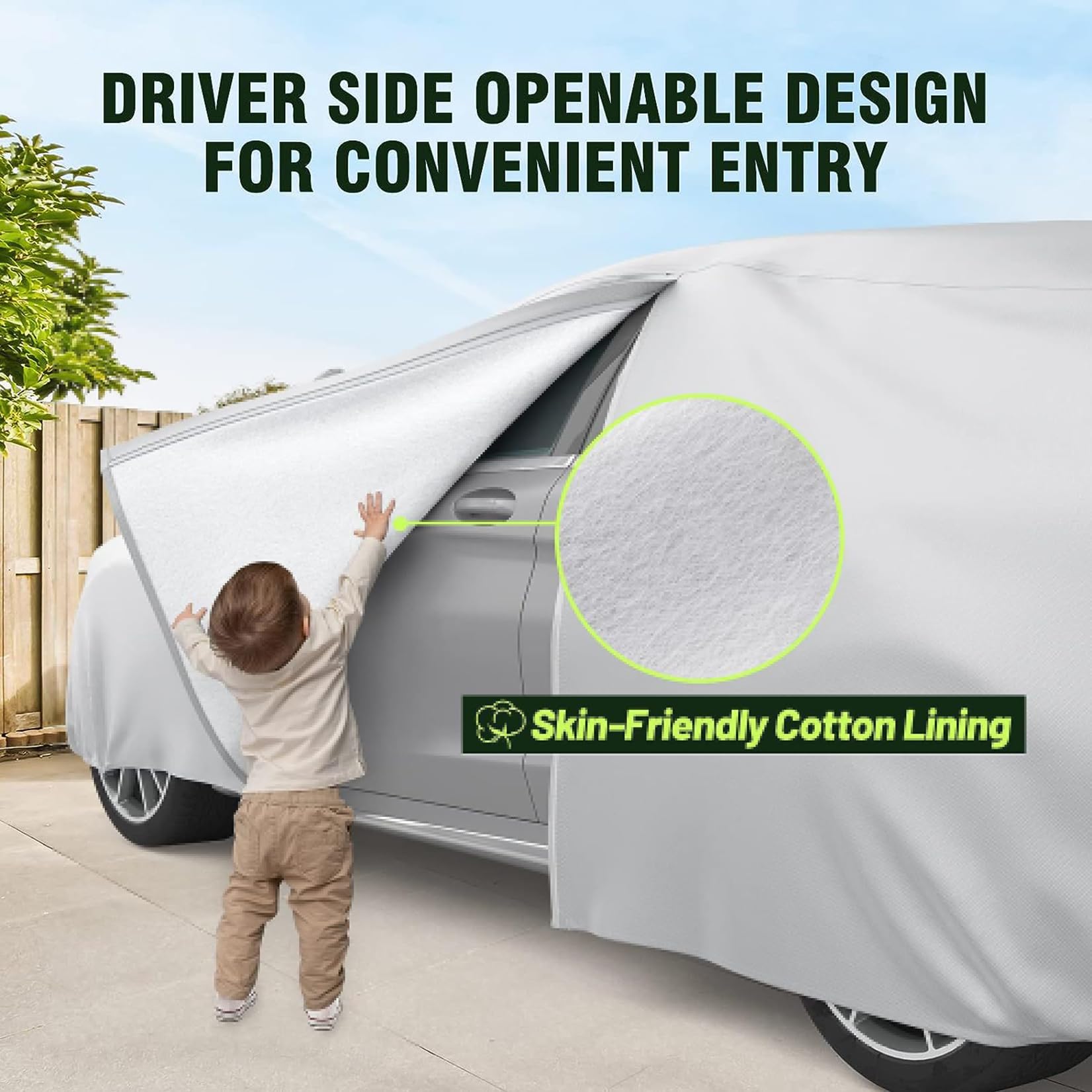 Funda Coche Antigranizo Exterior para Hatchback(370x170x150CM)