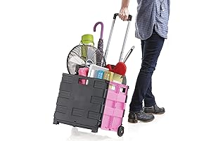 Inspired Living Ultra-Slim Rolling Pink Wagon