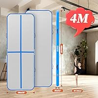 Vista 2 de Gymnastics Air Mat 8.2ft/10ft/13ft/16ft Inflatable Air Tumble Track Mat 4" Thick Tumbling Mat With Pump/No Pump for Training Tumble Yoga