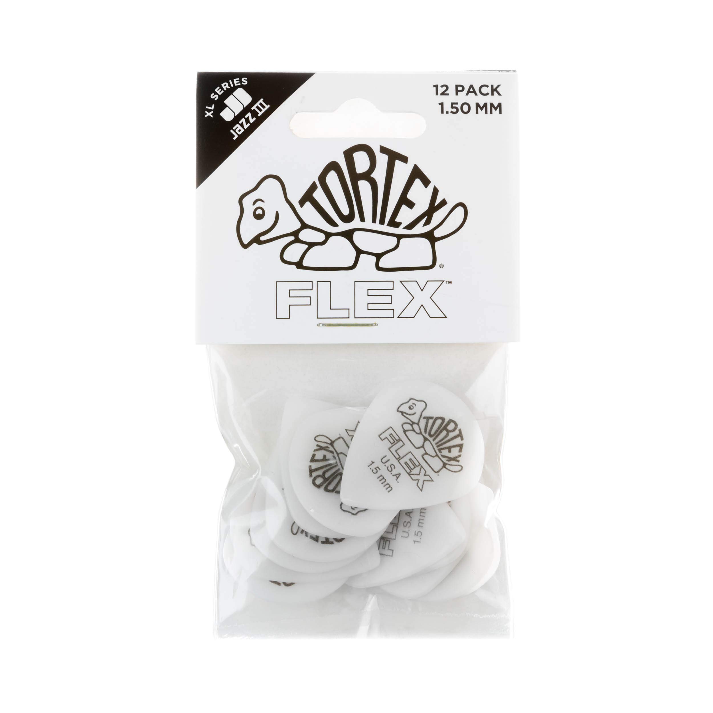 Jim Dunlop Tortex Flex Jazz III XL 1.35mm 72 Pack Guitar