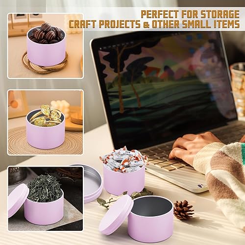 Miniatura 142 de Latas para velas de 16 onzas, paquete de 12 frascos de metal de alta calidad de 16 onzas con tapas para hacer velas, contenedores de velas vacíos a