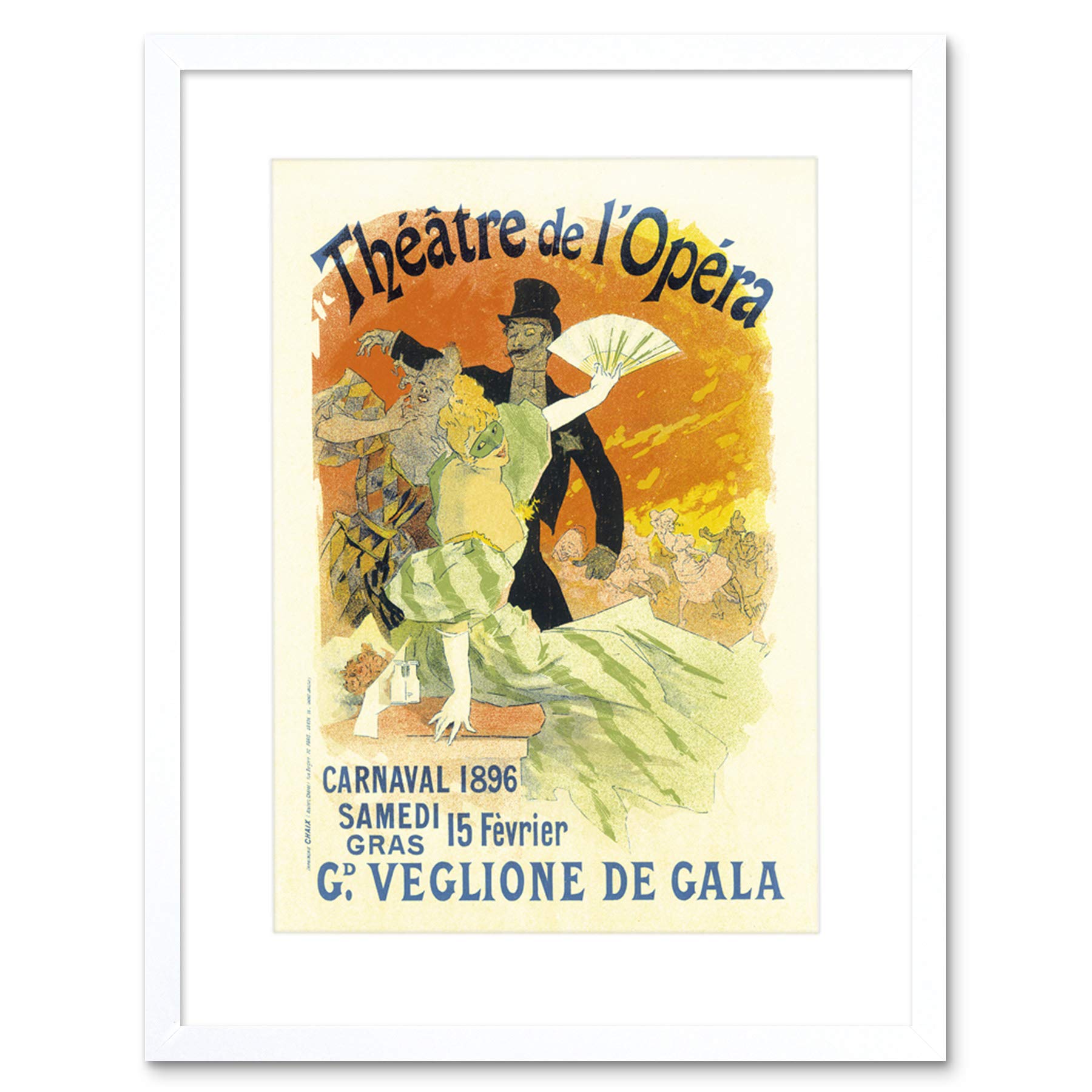 Wee Blue Coo Theatre Cultural Gala Carnival Opera Paris France Advert Framed Wall Art Print