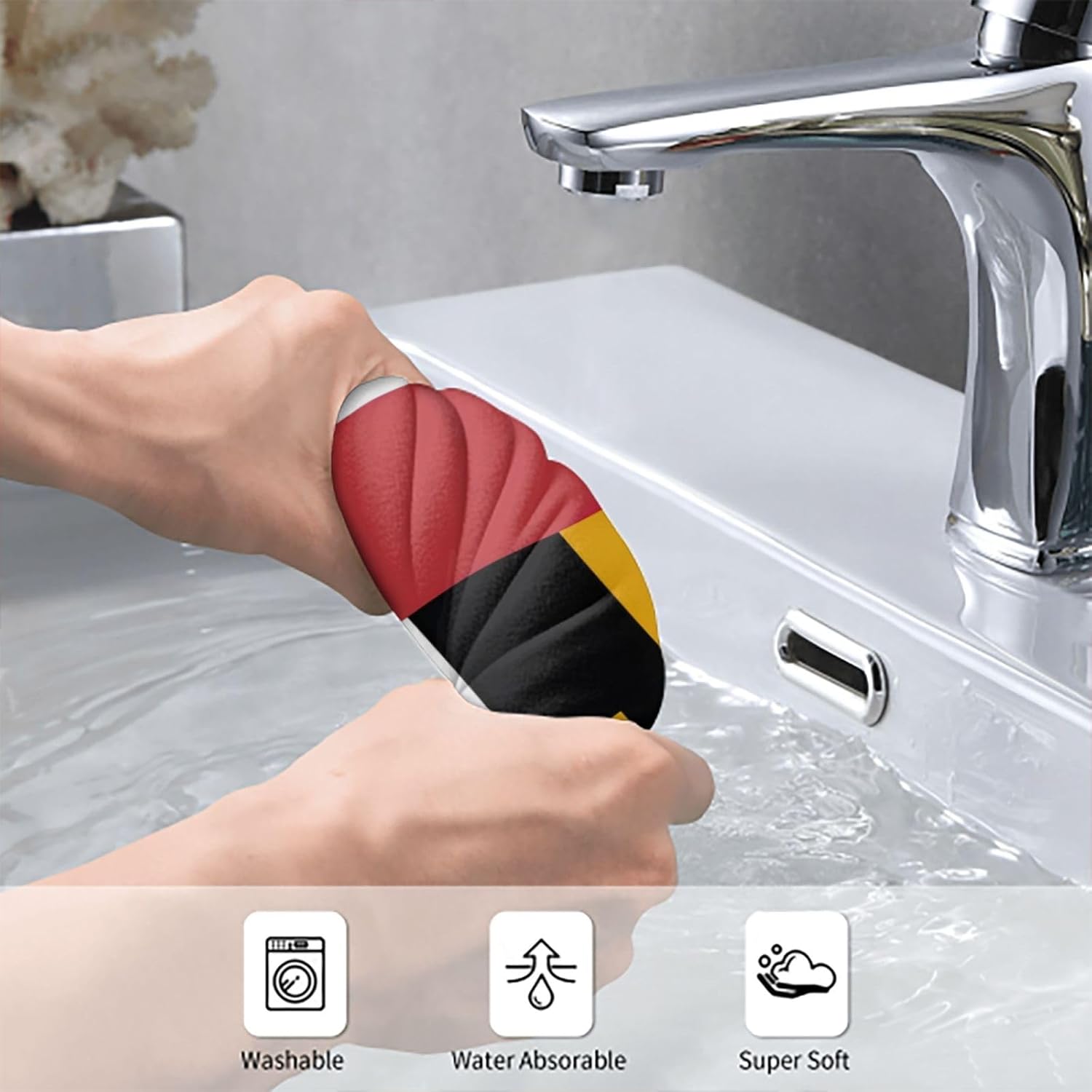 Maryland Flag Print Hand Towels for Kitchen, Decorative Bathroom Towels Decor Farmhouse Cute for Men Women Gifts