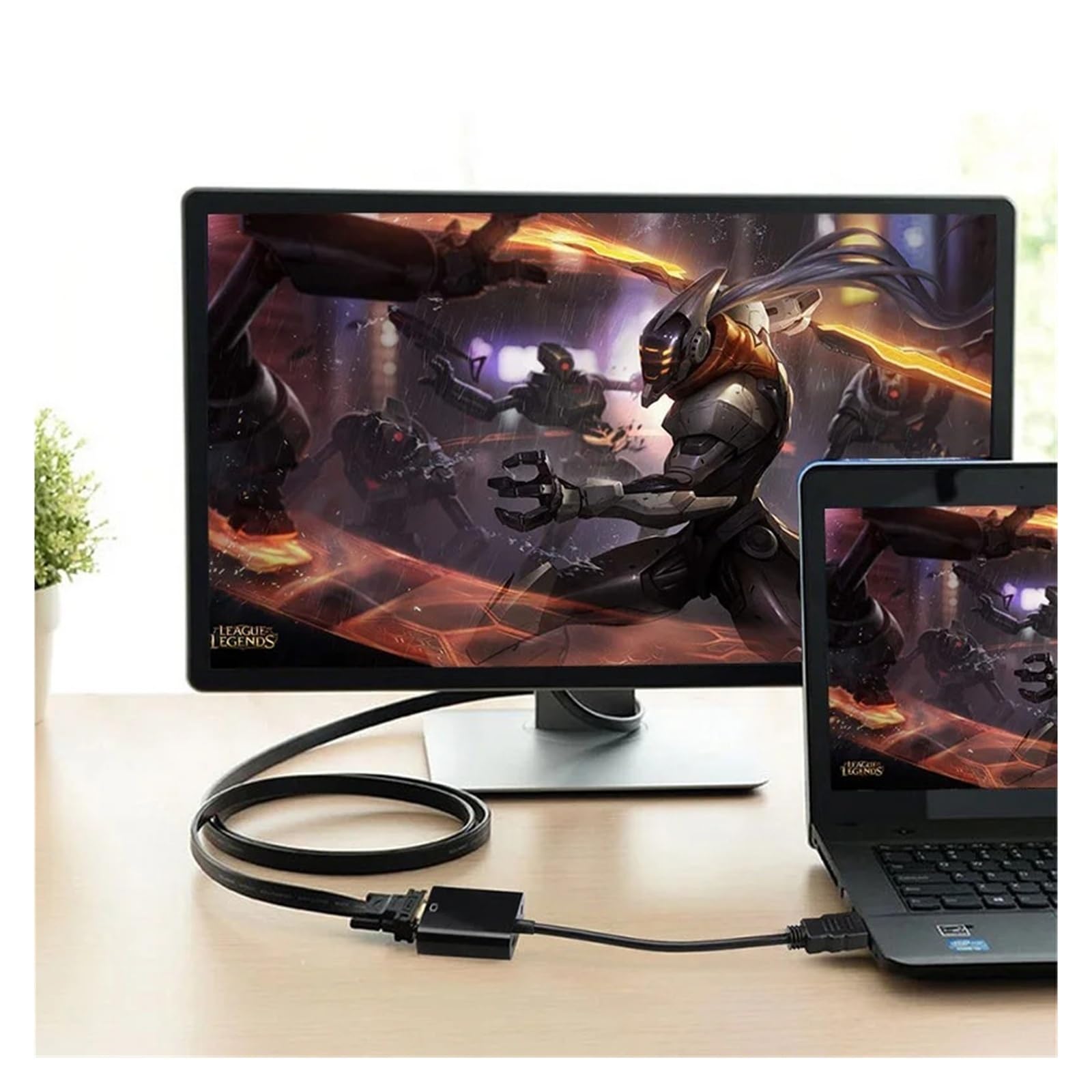 Convertitore analogico digitale adattatore da HDMI a VGA 1080P per PC portatile